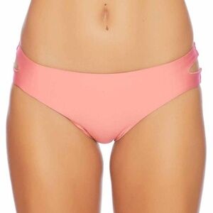Splendid Pink Art Deco Side Cut-out Bikini Bottom